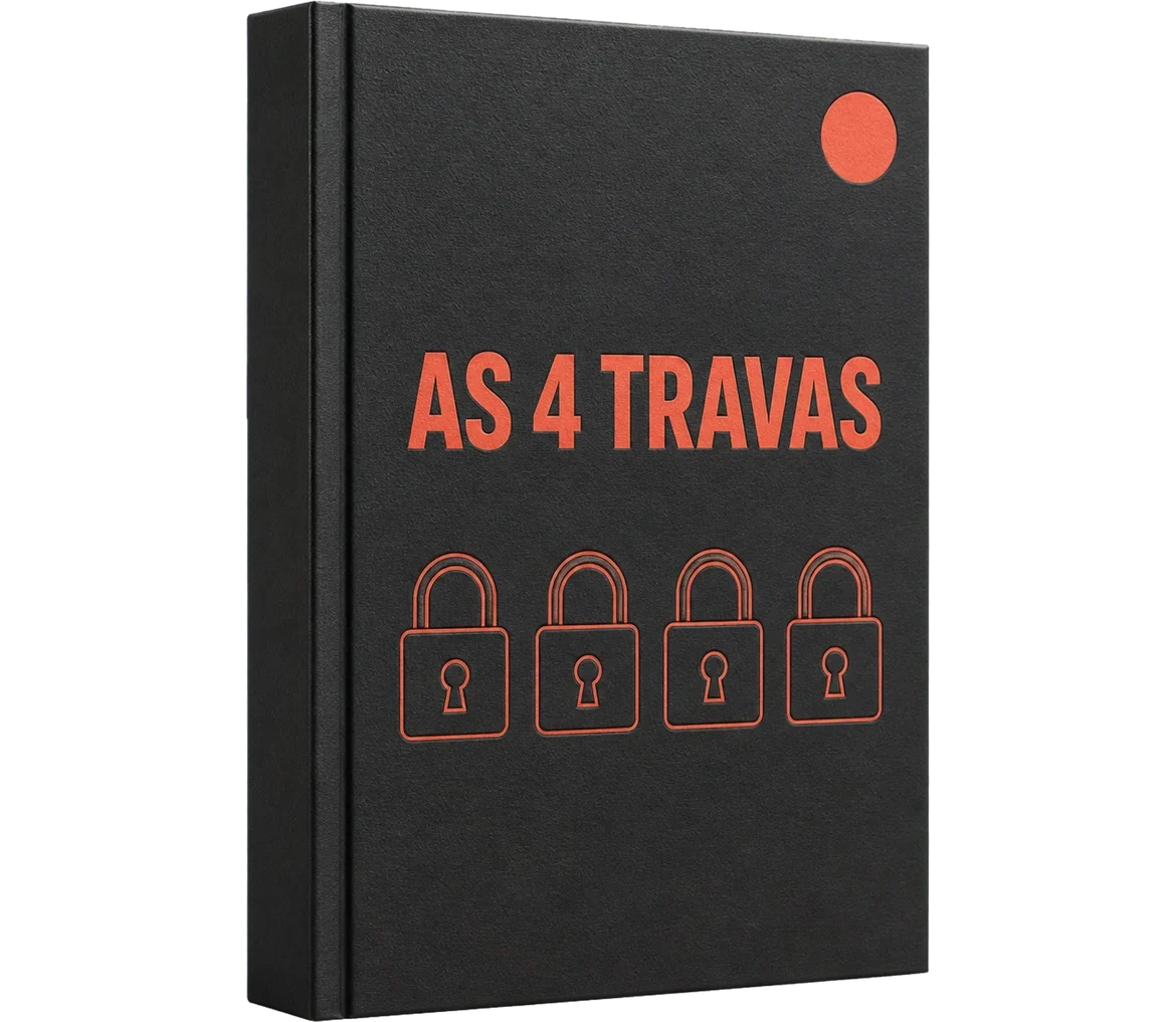 Mockup do Manual das 4 Travas.